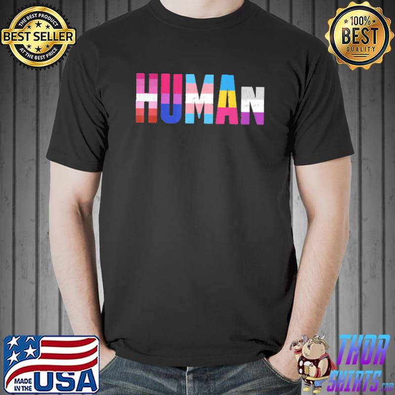 Human Lgbt Vintage Symbol Shirt Unisex