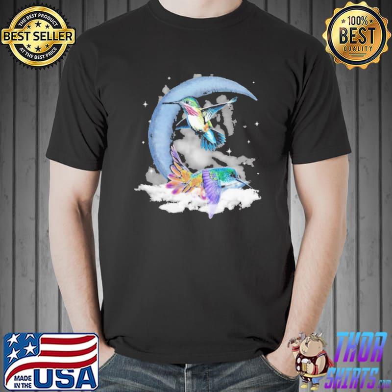 Hummingbird Sleeping With Moon Shirt Unisex