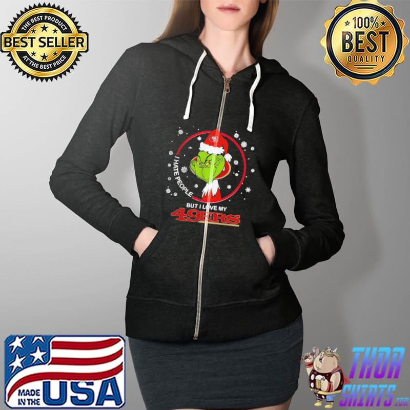 2020 grinch hand san francisco 49ers merry christmas shirt, hoodie,  sweater, long sleeve and tank top