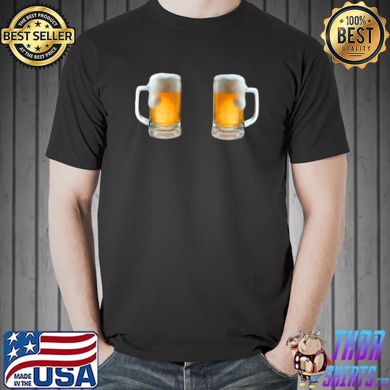 I love beer cool beer lover koozie beer glass T-s Unisex