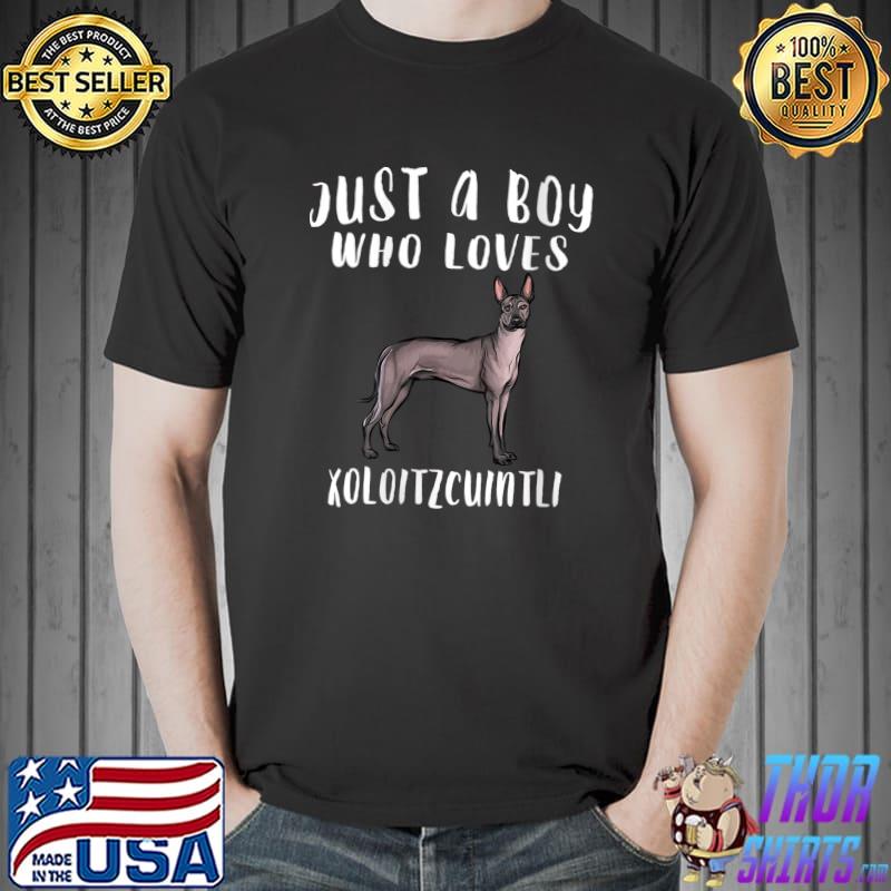 I'm Just A Boy Who Loves Xoloitzcuintli Dog Lover T-Shirt Unisex