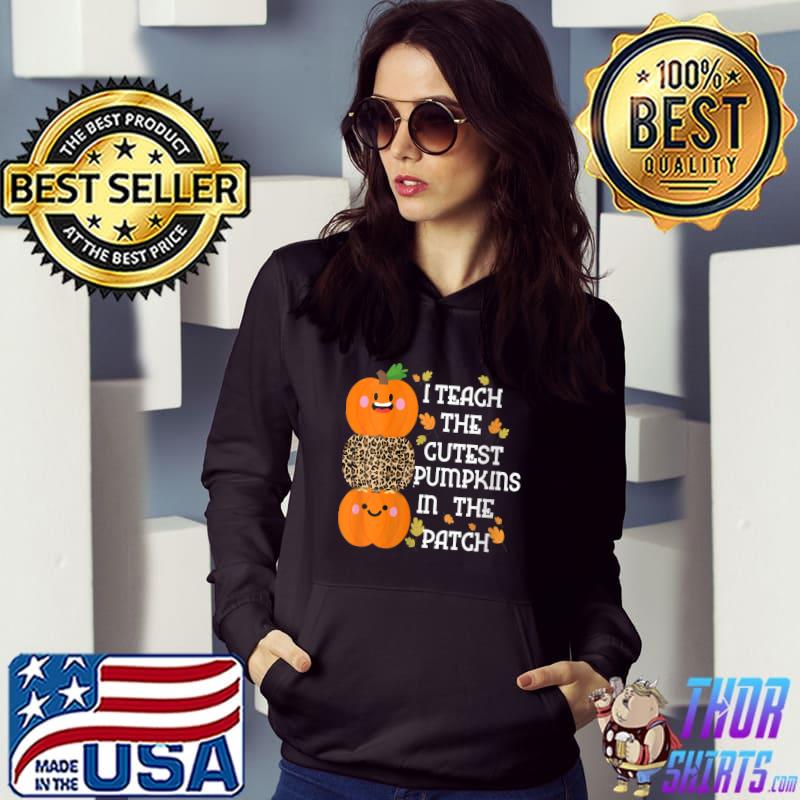 I Teach The Cutest Pumpkins In The Patch Leopard For Teacher T-Shirt