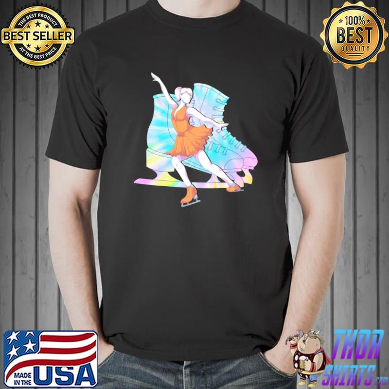 Ice Skater Winter Sports Lover Colorful Skates Ice Skating T-shirt