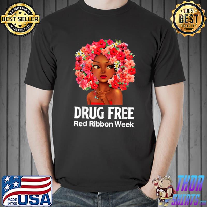 In October We Wear Red Ribbon Week BlackWoman Awareness 2021 T-Shirt Unisex