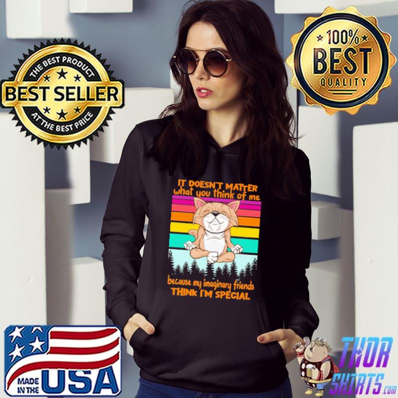 It Doesnt Matter What You Think Of Me Because My Imaginary Friends Think I am Special Vintage Shirt Hoodie