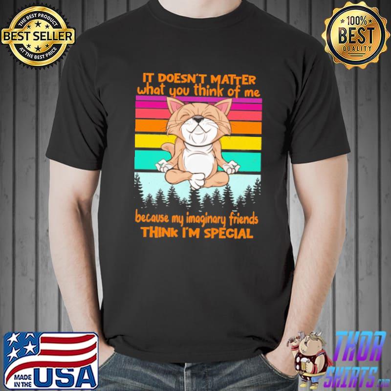 It Doesnt Matter What You Think Of Me Because My Imaginary Friends Think I am Special Vintage Shirt