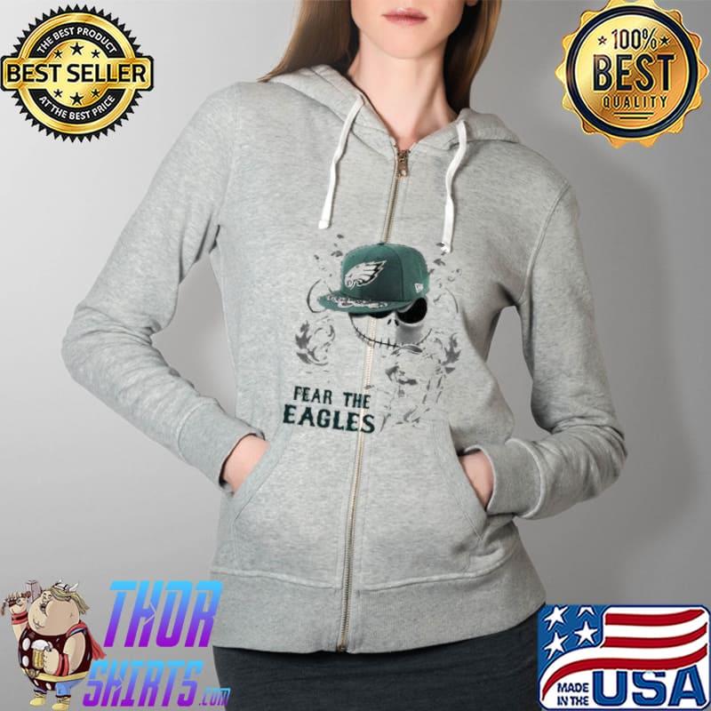 Jack Skellington Fear the Philadelphia Eagles Shirt Full Zip Hooded