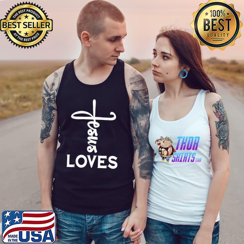 Jesus Loves Handwritten - Jesus Loves You Christian T-Shirt Tank Top