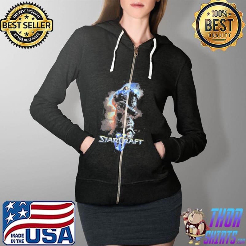 Jinx Starcraft II 2 Blizzard Video Game Shirt Full Zip Hooded
