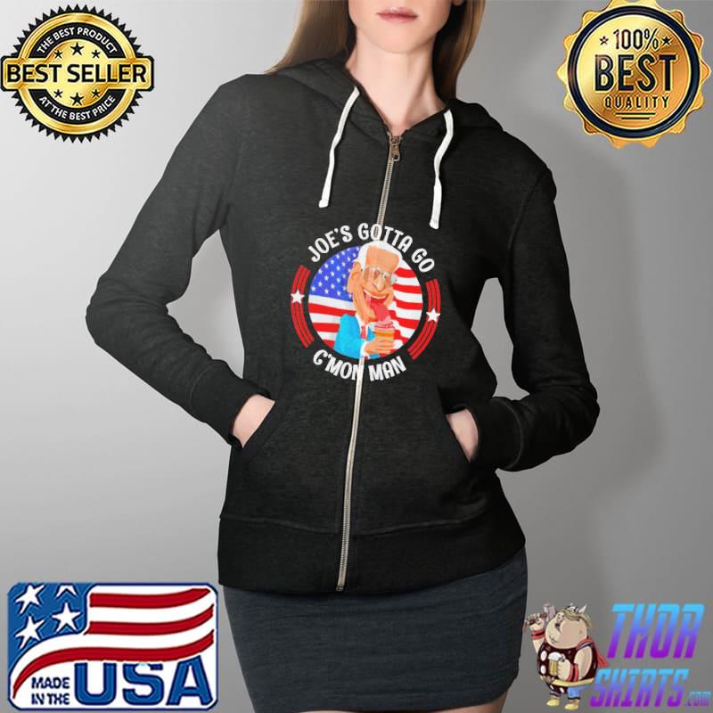 Joes Got Go Cmon Man Humorous Anti Joe Biden Usa Flag s Full Zip Hooded