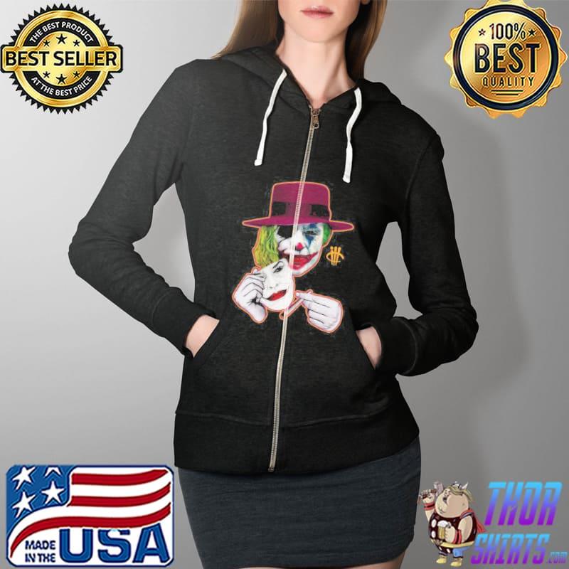 Joker Mask Smoke Kush Shirt Full Zip Hooded