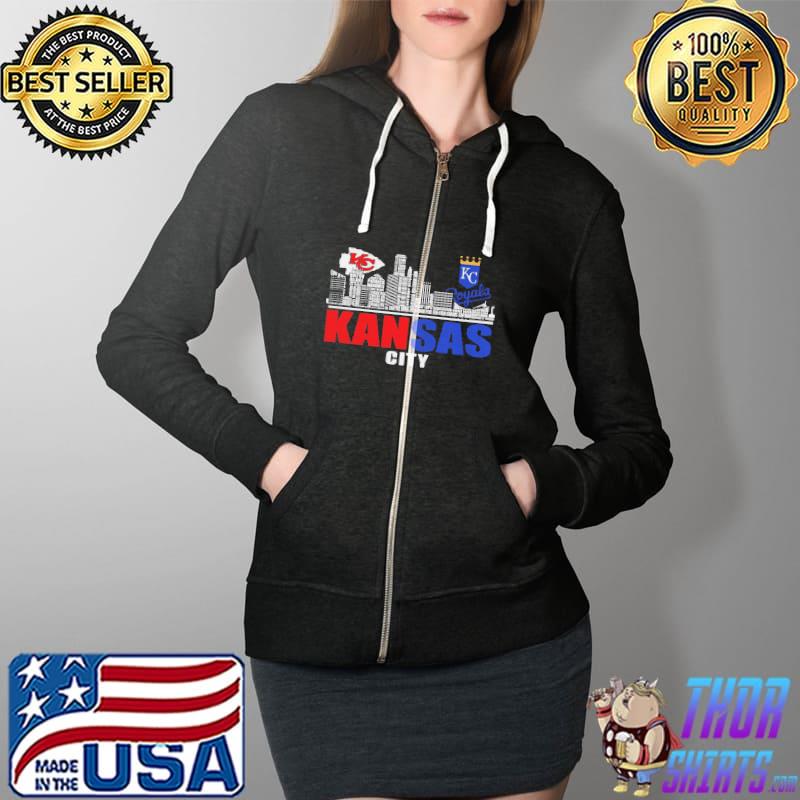 Kansas City Kansas City Chiefs And Kansas City Royals Shirt Full Zip Hooded