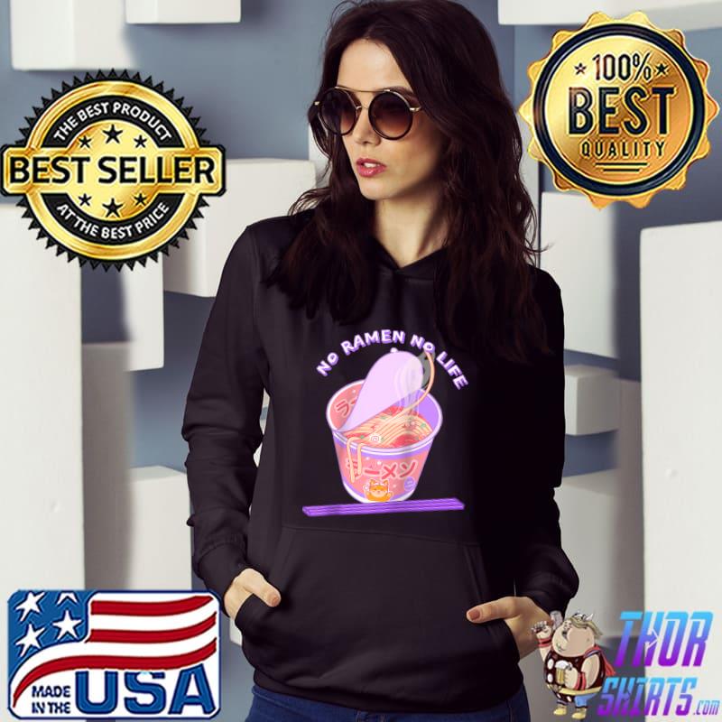 Kawaii No Ramen no Life Japanese Noodle Kanji Anime Design Raglan Baseball T-s Hoodie