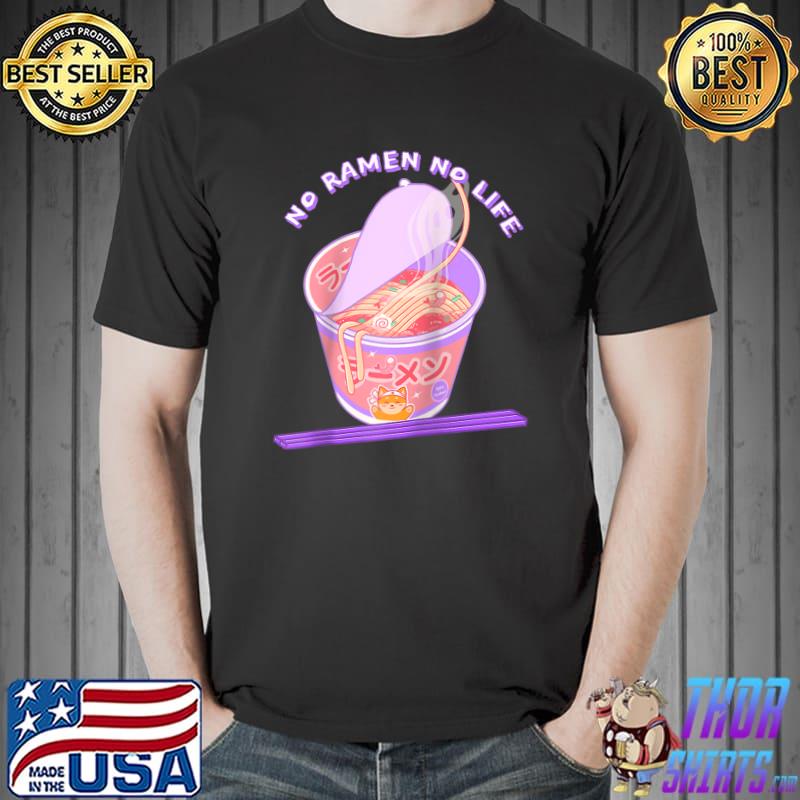 Kawaii No Ramen no Life Japanese Noodle Kanji Anime Design Raglan Baseball T-shirt
