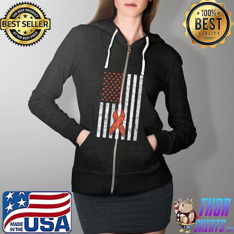 Kidney Cancer Awareness T-Shirt Full Zip Hooded