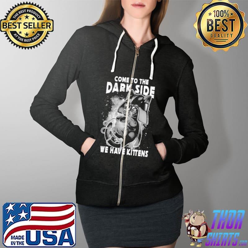 Knight Cat Come To The Dark Side We Have Kittens Shirt Full Zip Hooded