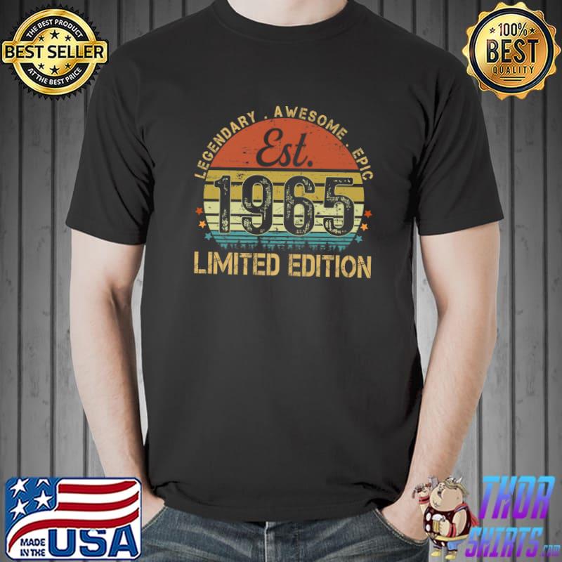 Legendary Awesome Epic Since 1965 Retro 56th Birthday Decor Premium T-Shirt Unisex