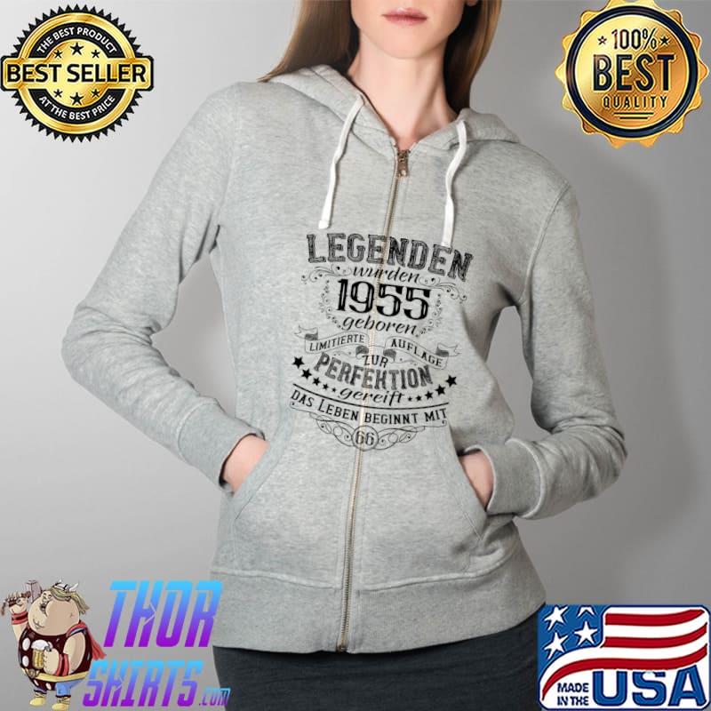 Legenden wurden 1955 geboren T-Shirt Full Zip Hooded