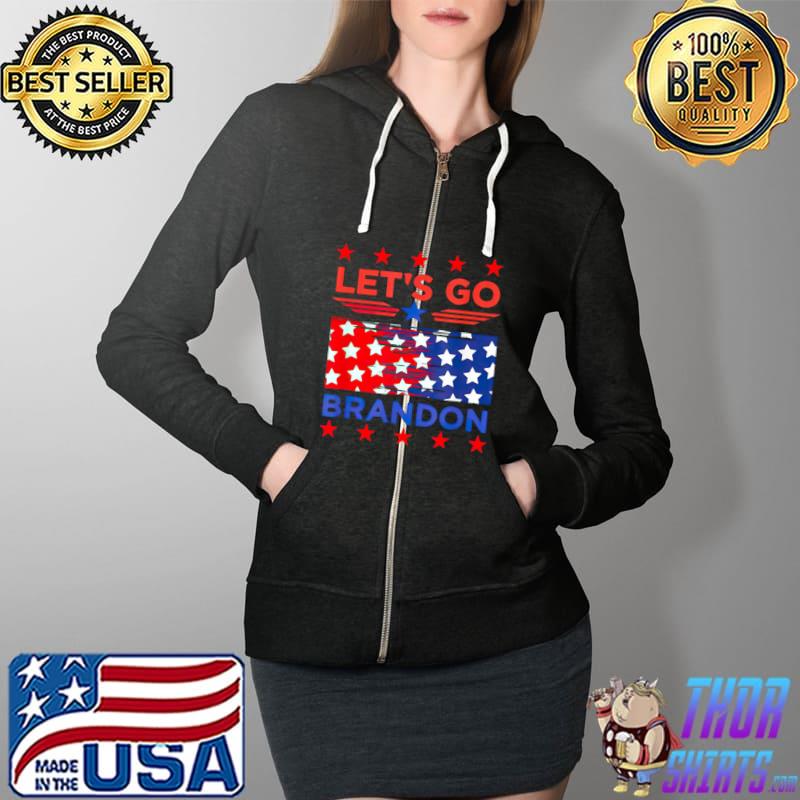 Let's go brandon american flag Joe Biden chant T-s Full Zip Hooded