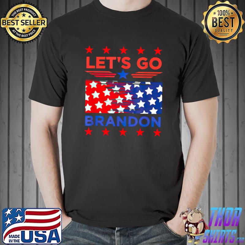 Let's go brandon american flag Joe Biden chant T-shirt