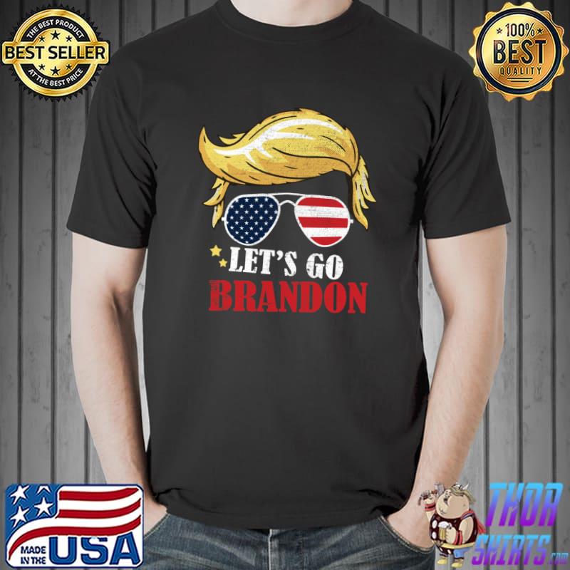 Let's Go Brandon Conservative Anti Liberal US Flag Trump T-s Unisex