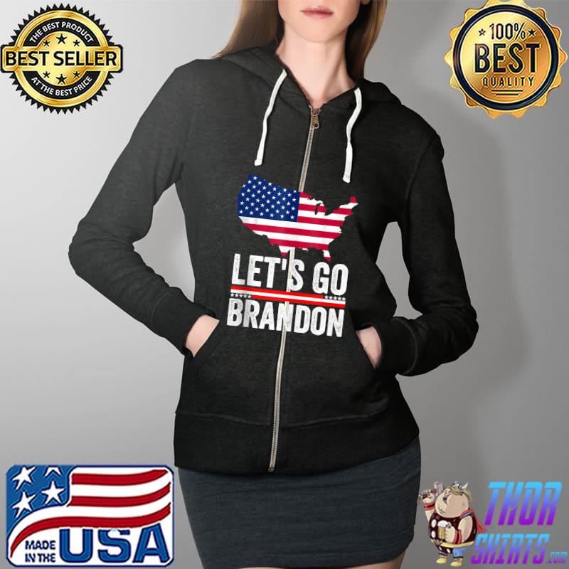 Let's Go Brandon Flag Sunglasses Funny Anti Bien Club T-Shirt Full Zip Hooded