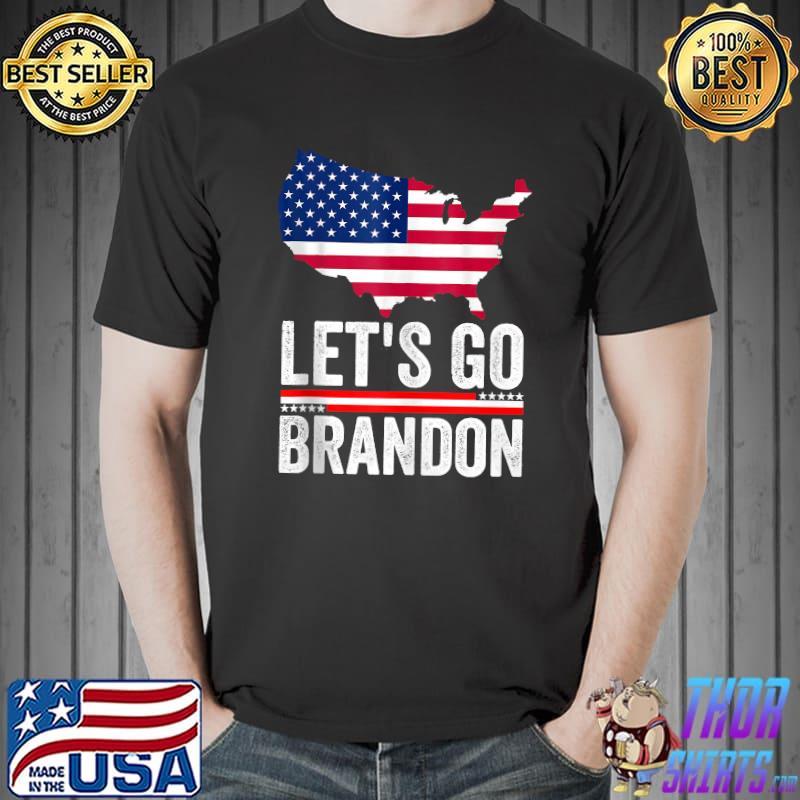 Let's Go Brandon Flag Sunglasses Funny Anti Bien Club T-Shirt