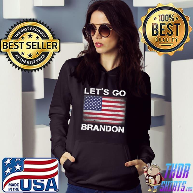 Let's Go Brandon Funny USA Flag T-Shirt