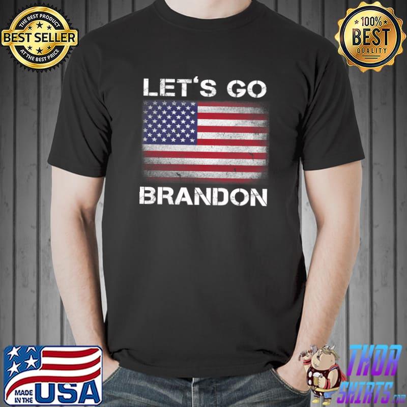 Let's Go Brandon Funny USA Flag T-Shirt Unisex