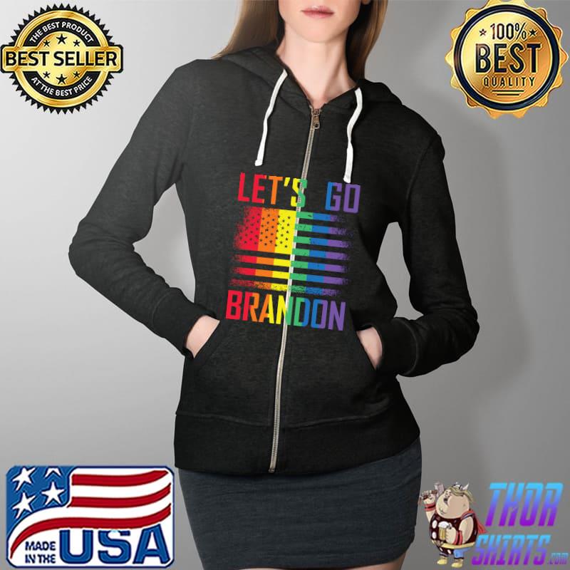 Let's Go Brandon LGBT US Flag LGBTQ Funny Proud T-s Full Zip Hooded