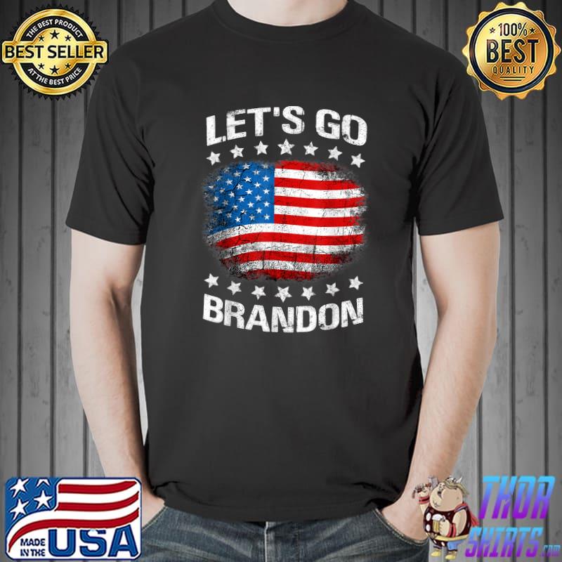 Let's Go Brandon Shirt Impeach Anti Joe Biden Chant USA Flag T-Shirt Unisex