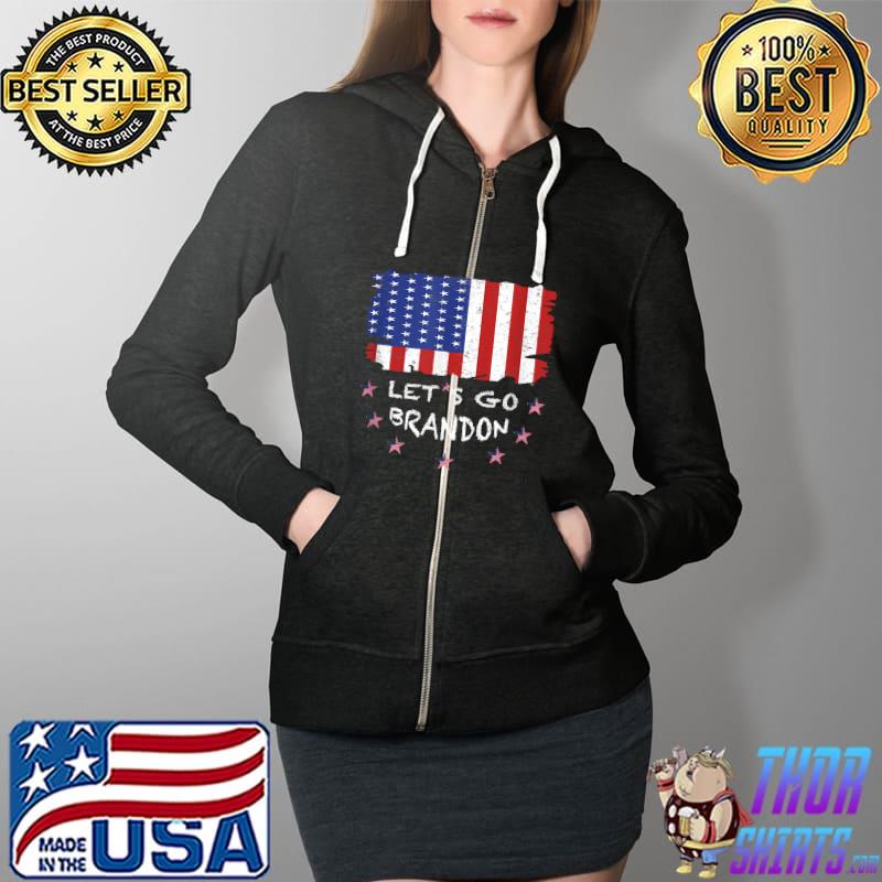 Let's Go Brandon Tee Conservative Anti Liberal US Flag T-Shirt Copy Copy Copy Copy Full Zip Hooded