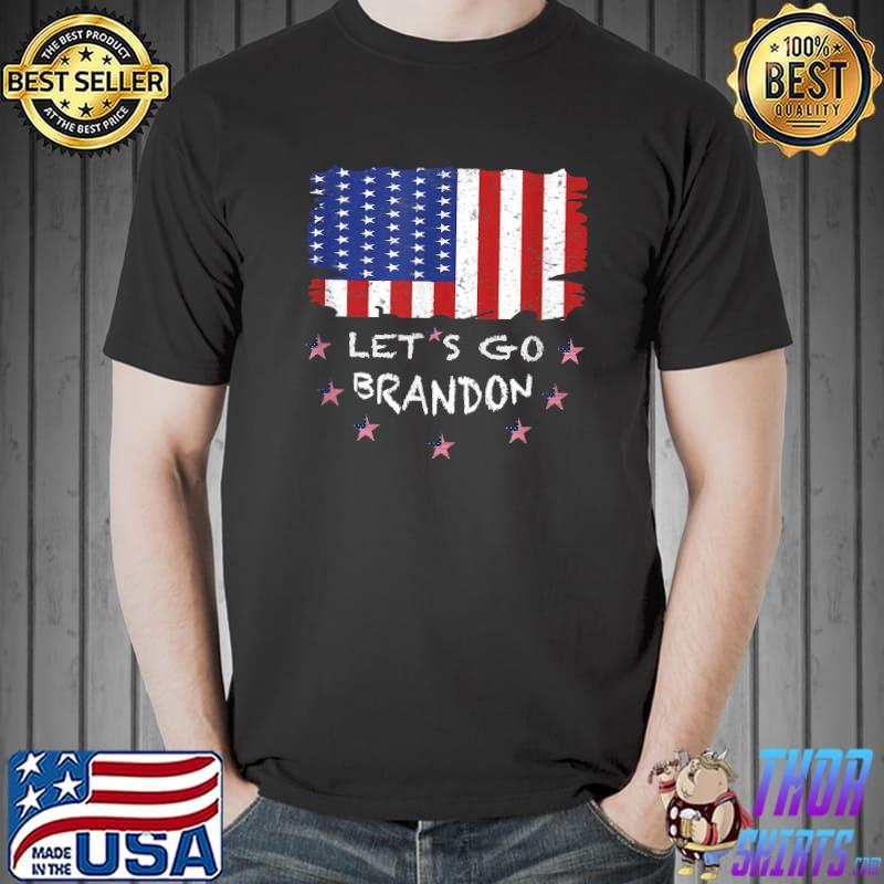 Let's Go Brandon Tee Conservative Anti Liberal US Flag T-Shirt Copy Copy Copy Copy Unisex