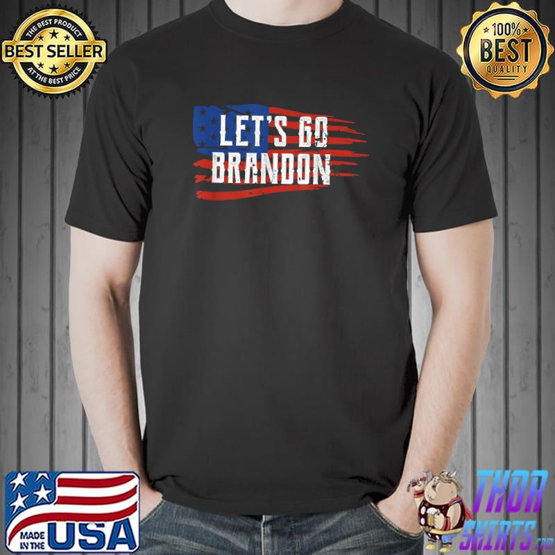 Let's Go Brandon Tee, Cool Conservative American Flag T-Shirt Unisex