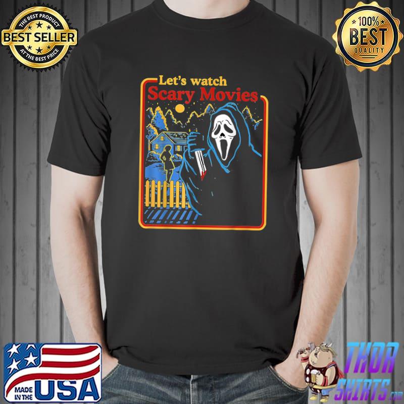 Let's Watch Scary Movies Vintage Horror Spooky Halloween T-Shirt Unisex