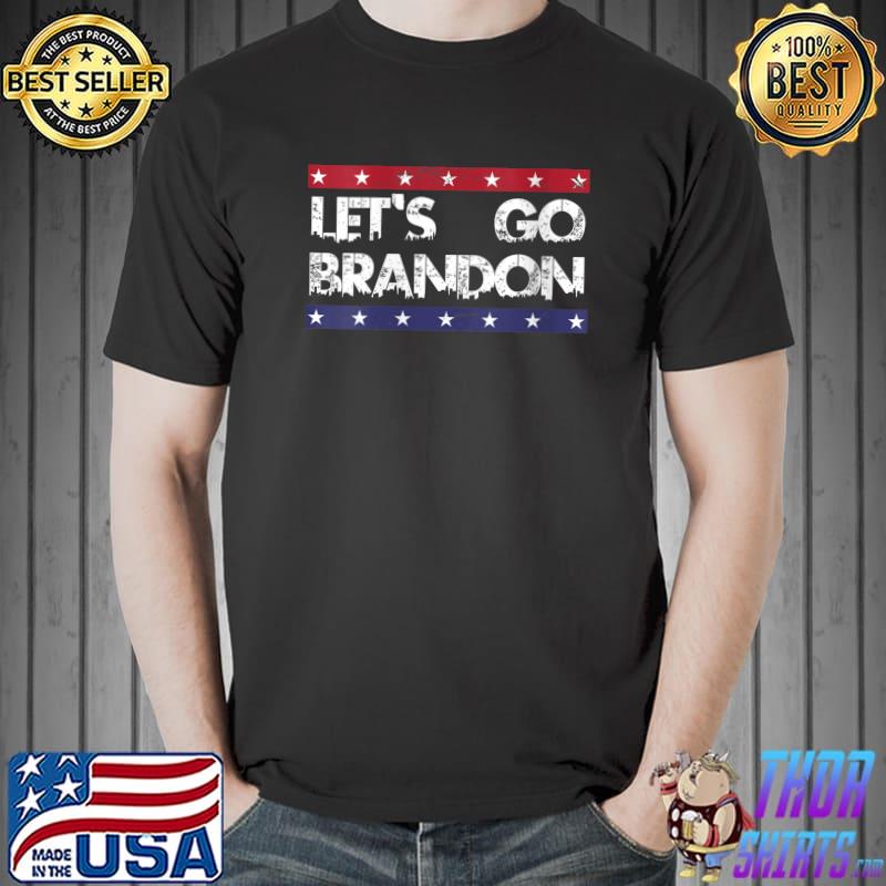 Let's Go Brandon City Skyline US Flag Funny NY LA T-Shirt