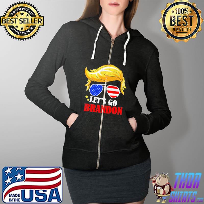 Let’s Go Brandon Joe Biden Chant Impeach Biden America Flag Shirt Full Zip Hooded
