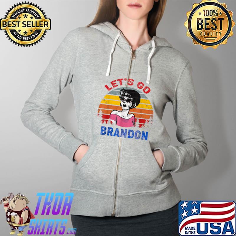 Lets Go Brandon Let's Go Brandon Funny Men Women Vintage T-Shirt Full Zip Hooded