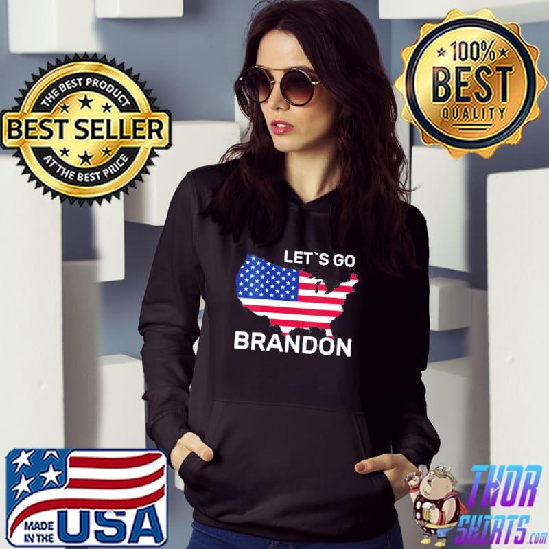 Let’s Go Brandon Map American Flag Shirt Hoodie