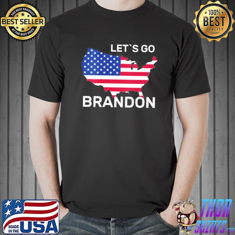 Let’s Go Brandon Map American Flag Shirt