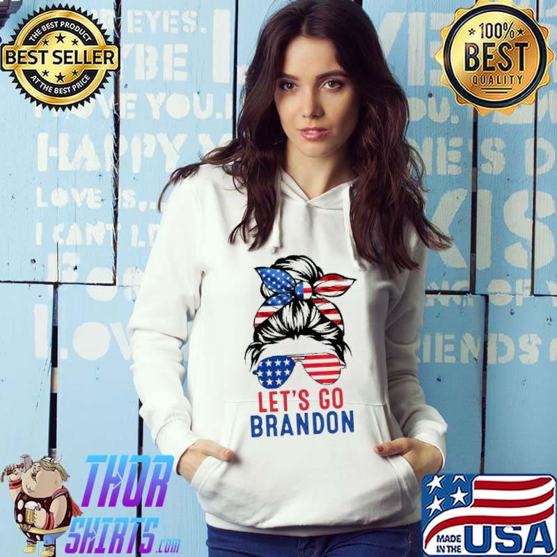 Let’s Go Brandon Messy America Flag Shirt