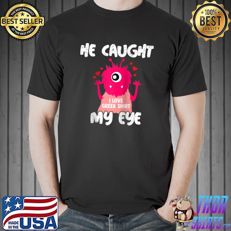 Love Greek Cyclops Cute Greece He Caught My Eye Raglan Baseball T-s Unisex