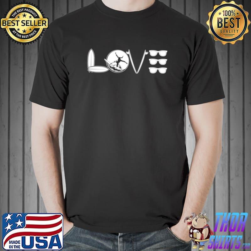 Love Surfing Surfboard Shirt Unisex