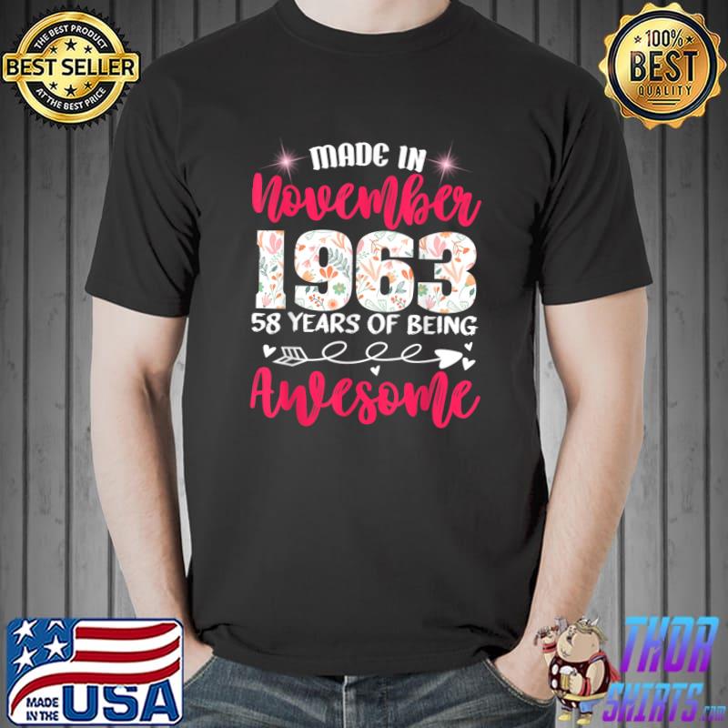 Mad in Happy 58th birthday to those born in November 1963. T-Shirt Unisex