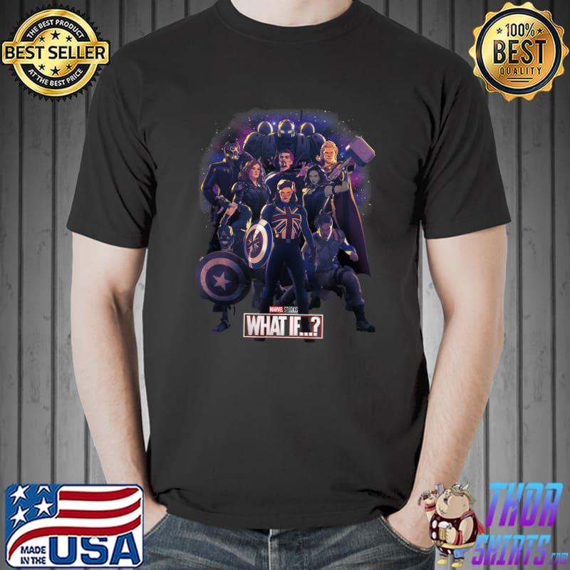 Marvel What If Group Shot Galactic Poster T-Shirt