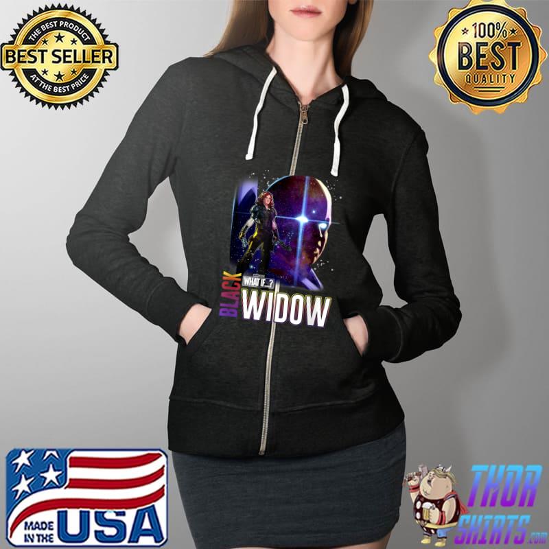 Marvel What If The Watcher Black Widow Galactic Poster T-Shirt Full Zip Hooded