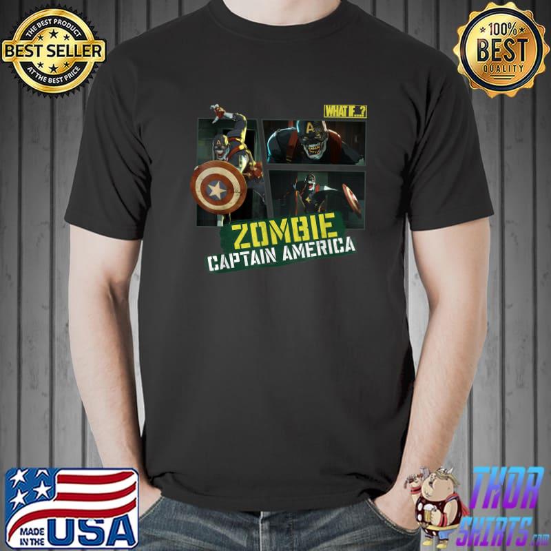 Marvel WHAT IF… Zombie Captain America Panel T-Shirt Unisex