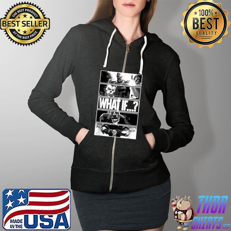 Marvel WHAT IF… Zombie Grid T-Shirt Full Zip Hooded