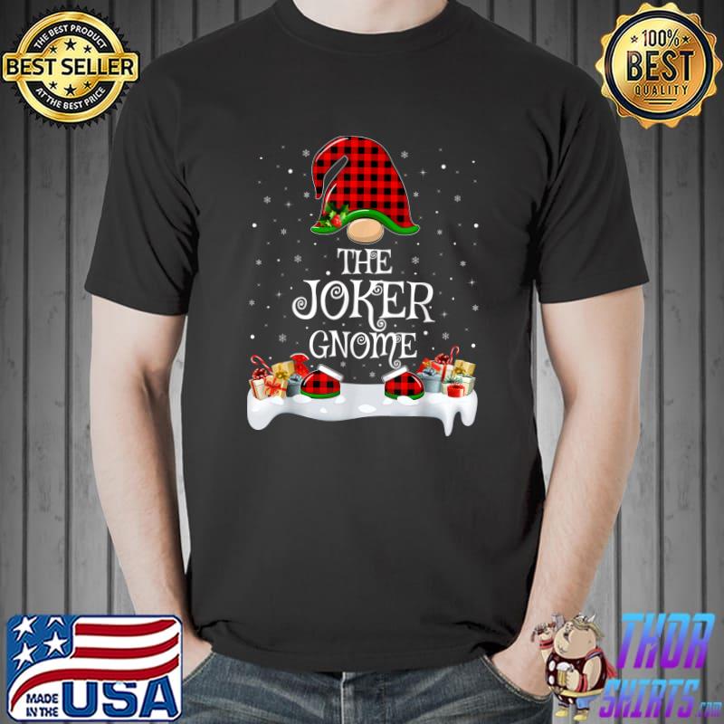 Matching Red Buffalo Plaid The Joker Gnome Christmas T-Shirt