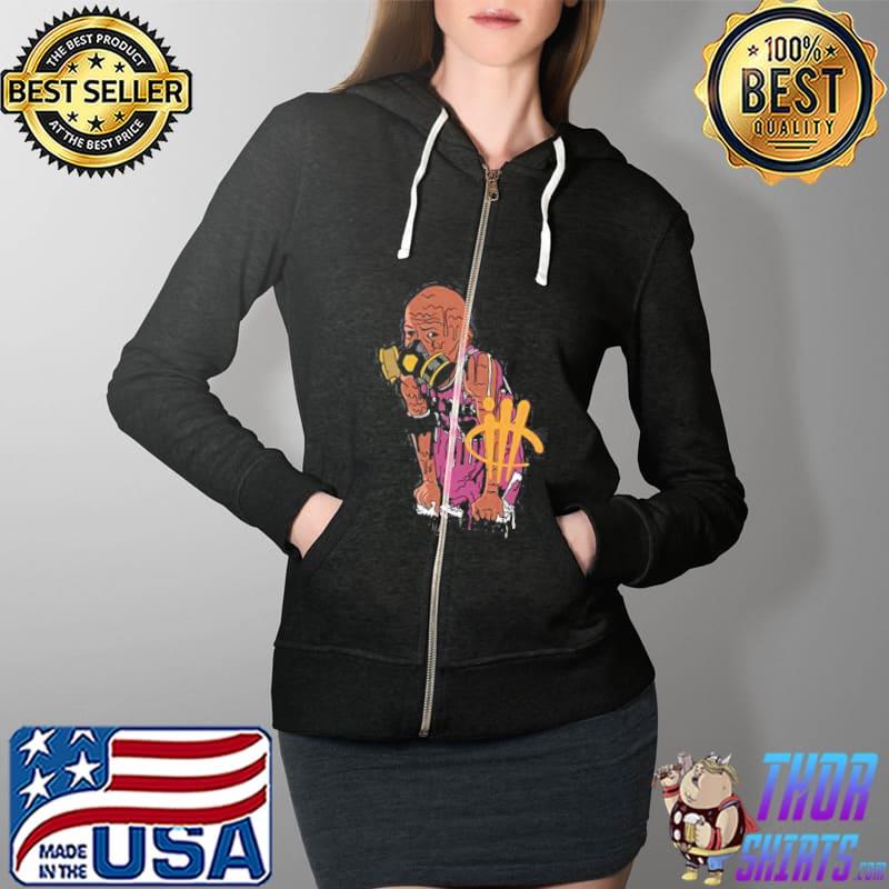 Meltdown Mask Scary Shirt Full Zip Hooded